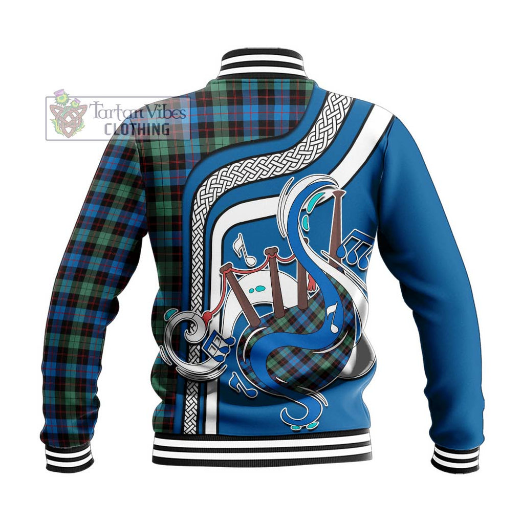 Tartan Vibes Clothing Guthrie Ancient Tartan Baseball Jacket with Epic Bagpipe Style