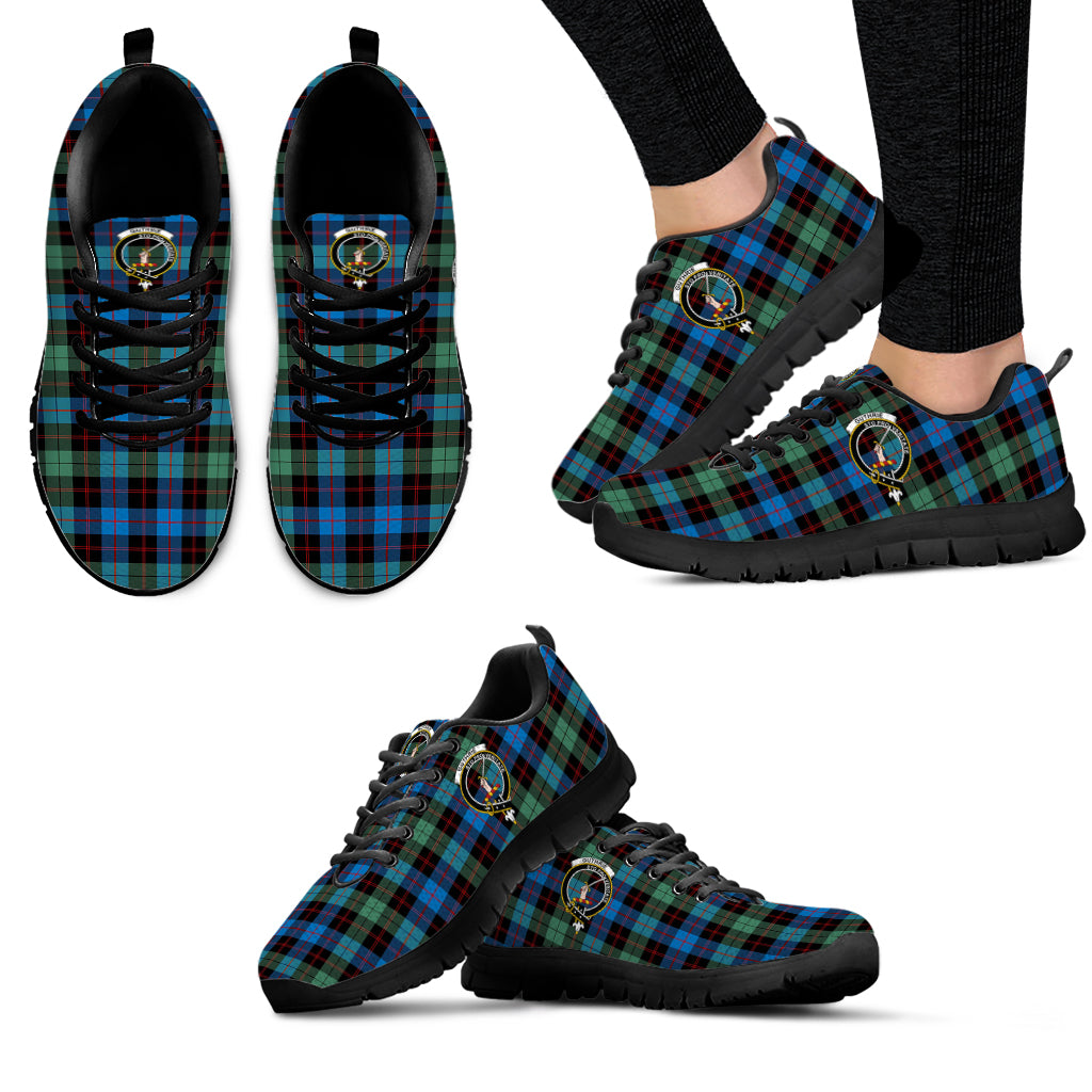 Guthrie Ancient Tartan Sneakers with Family Crest - Tartan Vibes Clothing