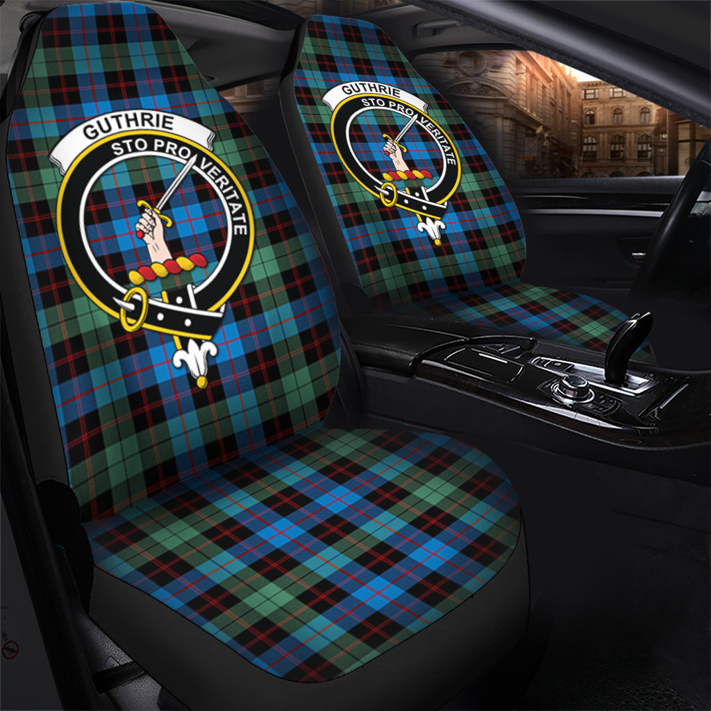 Guthrie Ancient Tartan Car Seat Cover with Family Crest - Tartanvibesclothing