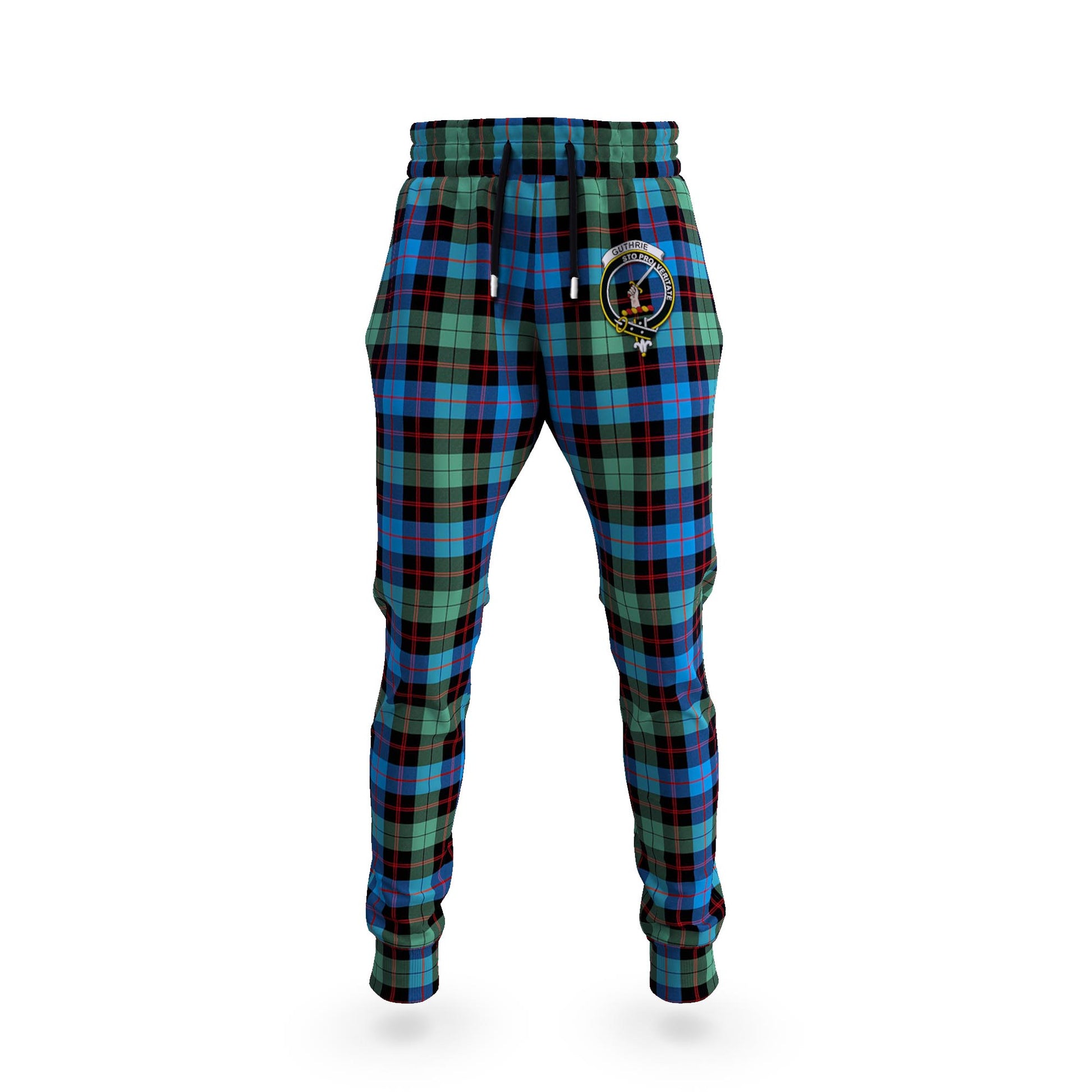 Guthrie Ancient Tartan Joggers Pants with Family Crest 5XL - Tartan Vibes Clothing