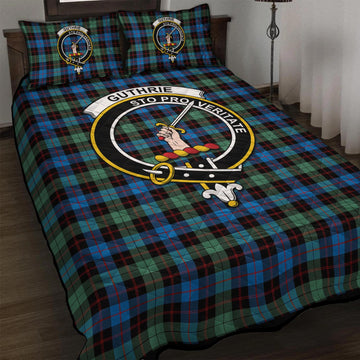 Guthrie Ancient Tartan Quilt Bed Set with Family Crest