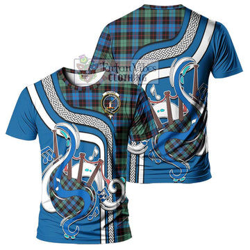 Guthrie Ancient Tartan T-Shirt with Epic Bagpipe Style