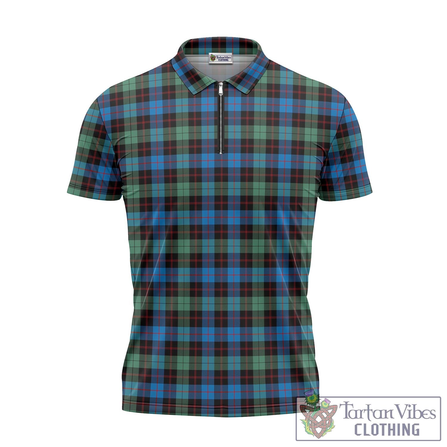 Tartan Vibes Clothing Guthrie Ancient Tartan Zipper Polo Shirt