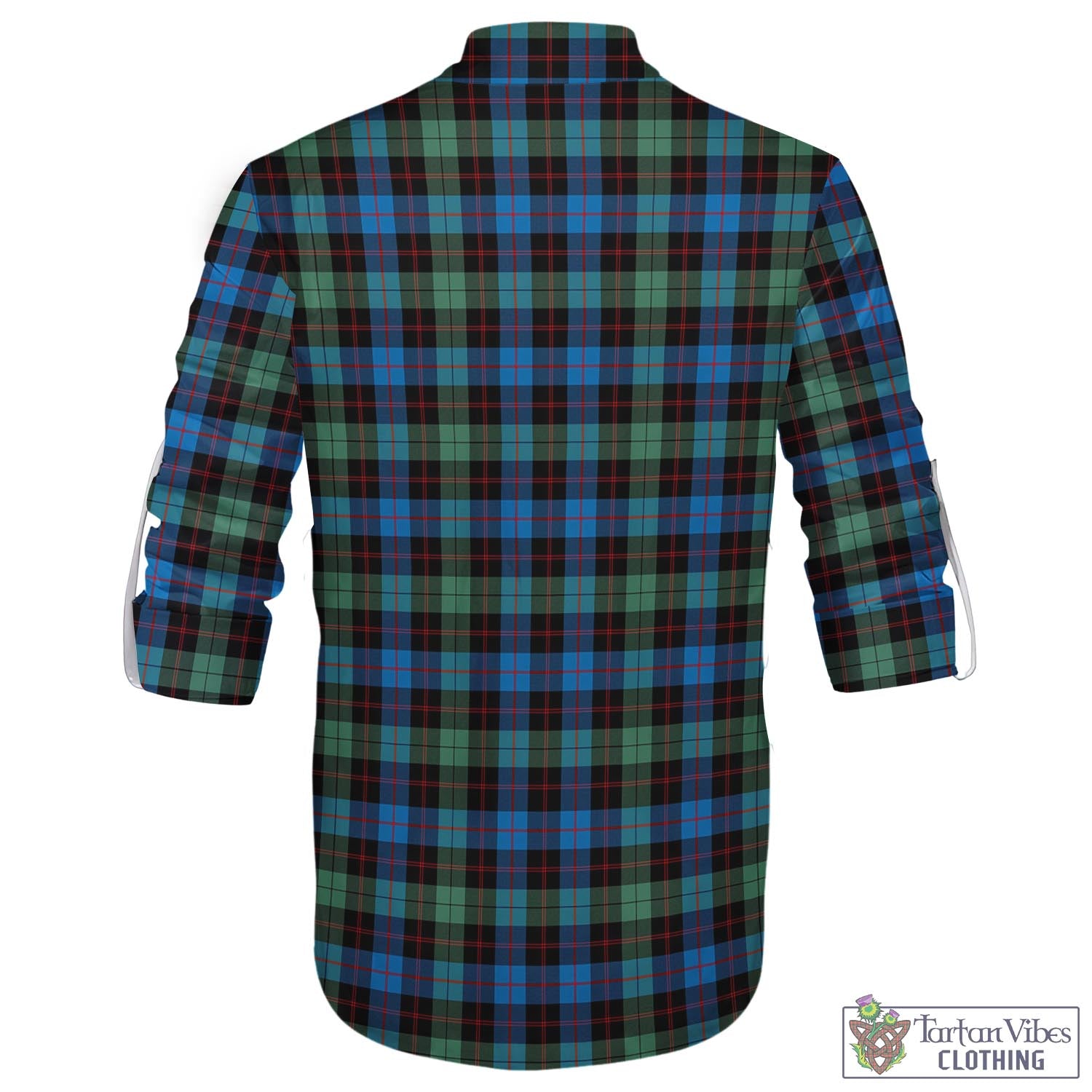 Tartan Vibes Clothing Guthrie Ancient Tartan Men's Scottish Traditional Jacobite Ghillie Kilt Shirt