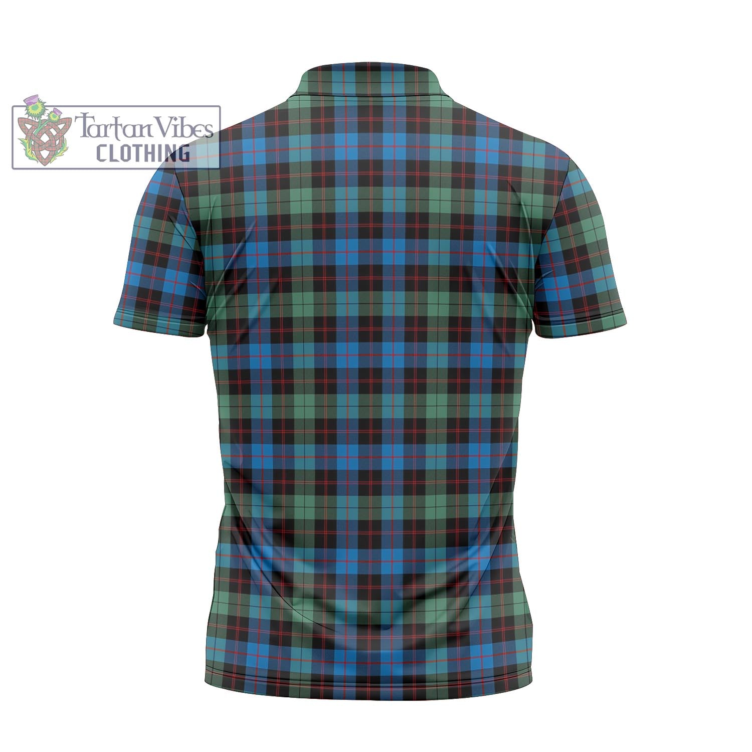 Tartan Vibes Clothing Guthrie Ancient Tartan Zipper Polo Shirt with Family Crest