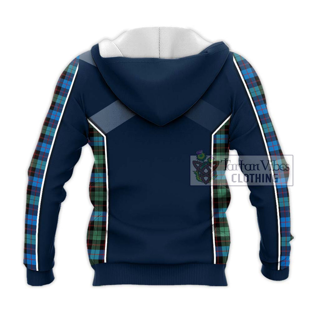 Guthrie Ancient Tartan Knitted Hoodie with Family Crest and Lion Rampant Vibes Sport Style - Tartan Vibes Clothing