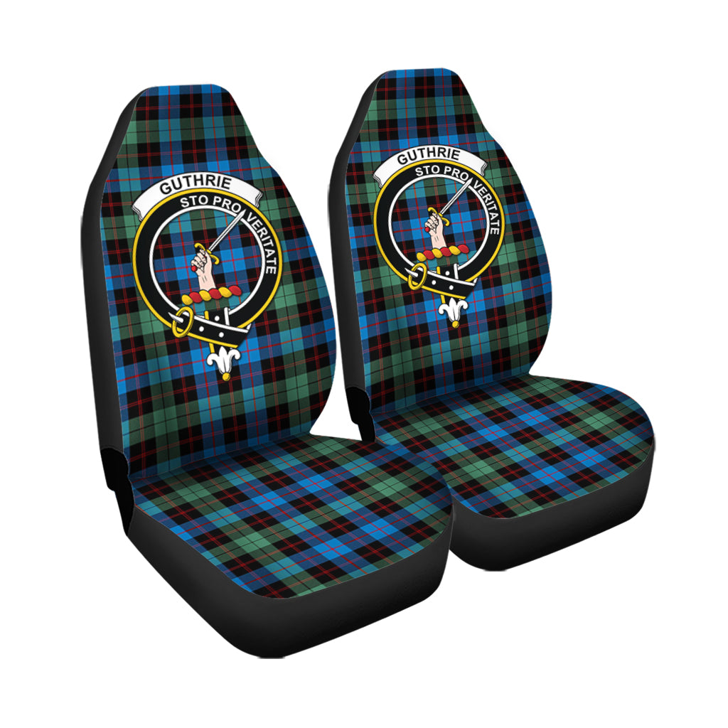 Guthrie Ancient Tartan Car Seat Cover with Family Crest - Tartanvibesclothing