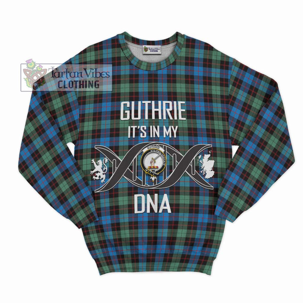 Guthrie Ancient Tartan Sweatshirt with Family Crest DNA In Me Style - Tartanvibesclothing Shop