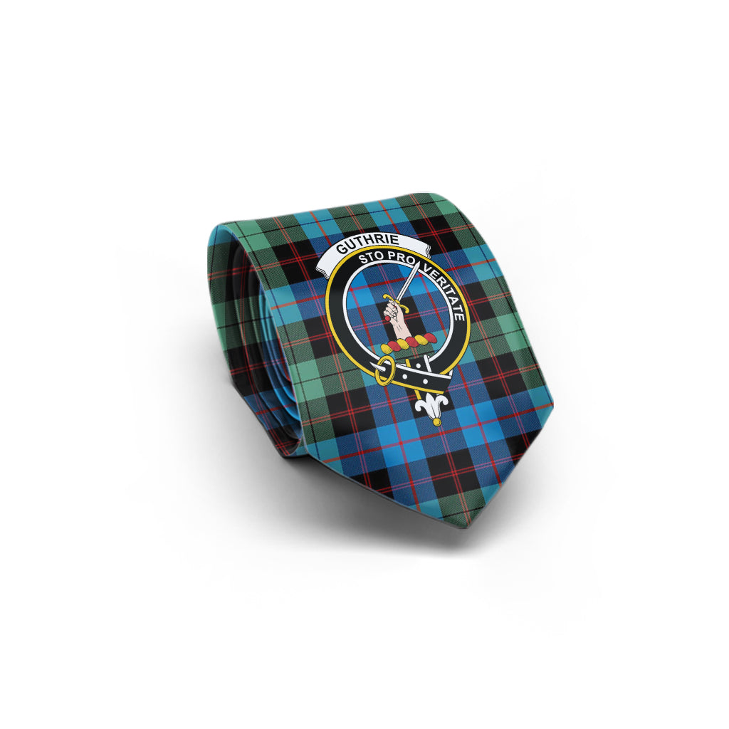 Guthrie Ancient Tartan Classic Necktie with Family Crest - Tartan Vibes Clothing