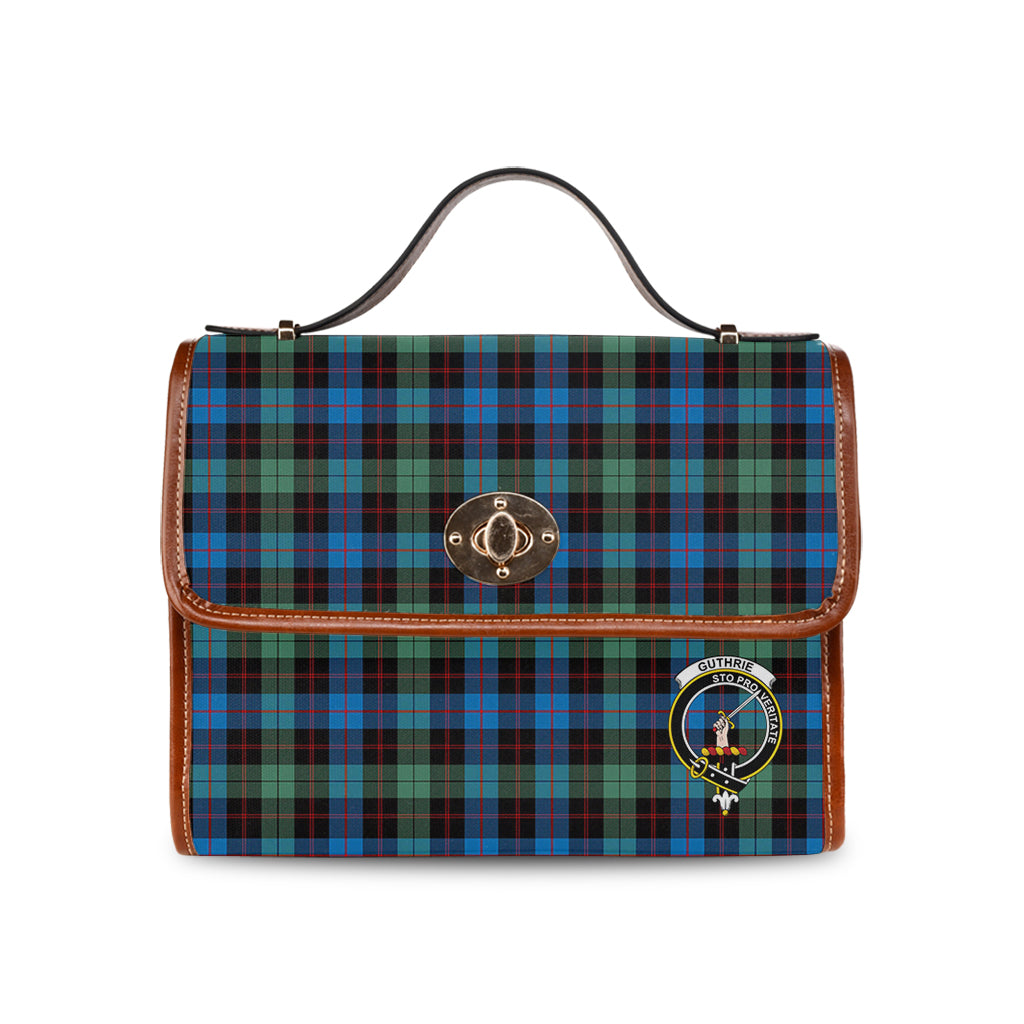 guthrie-ancient-tartan-leather-strap-waterproof-canvas-bag-with-family-crest