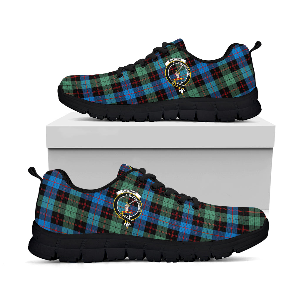 Guthrie Ancient Tartan Sneakers with Family Crest - Tartan Vibes Clothing