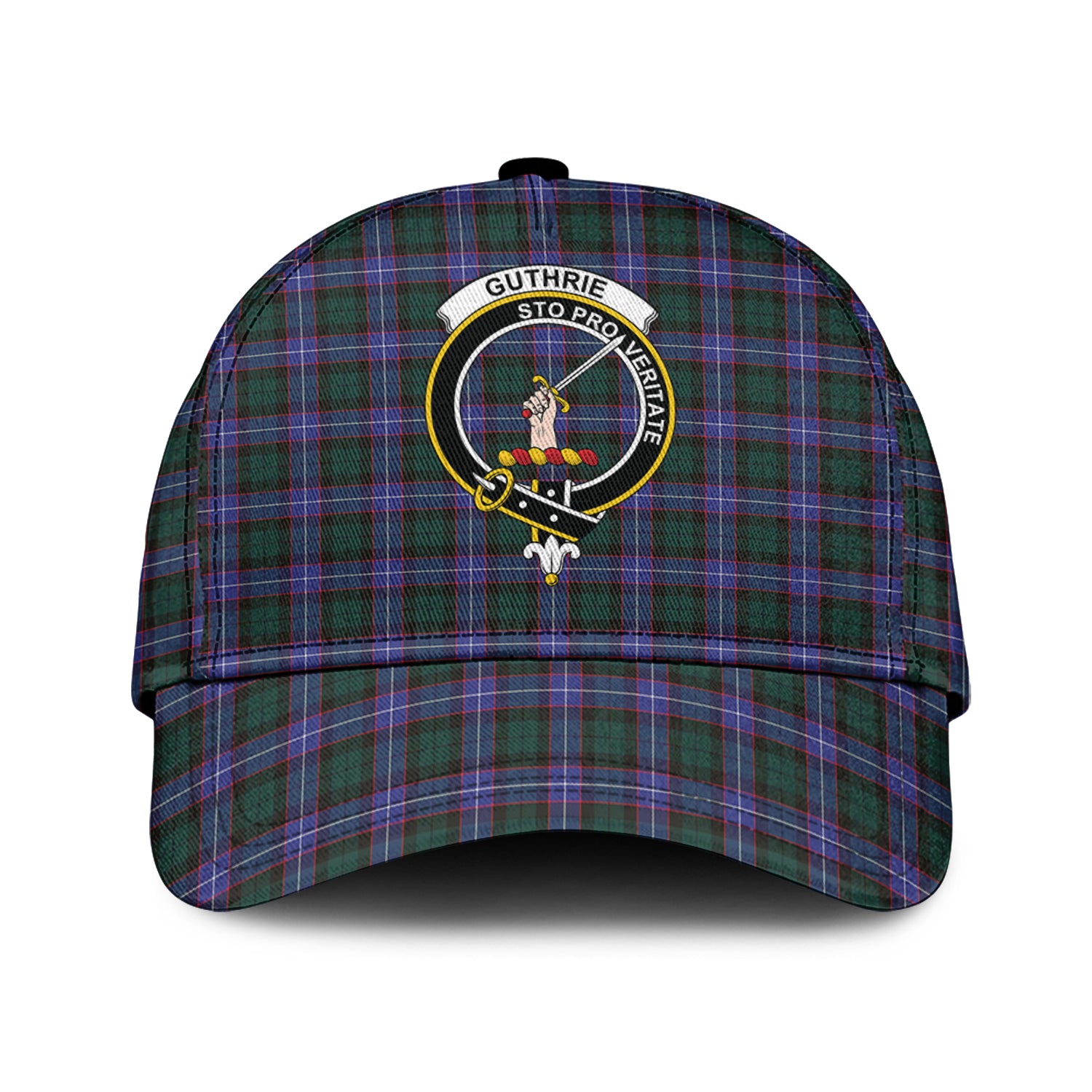 Guthrie Modern Tartan Classic Cap with Family Crest Classic Cap Universal Fit - Tartan Vibes Clothing