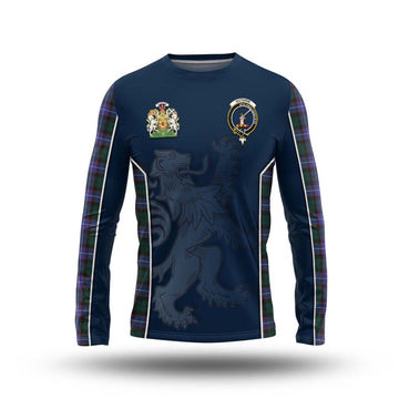 Guthrie Modern Tartan Long Sleeve T-Shirt with Family Crest and Lion Rampant Vibes Sport Style