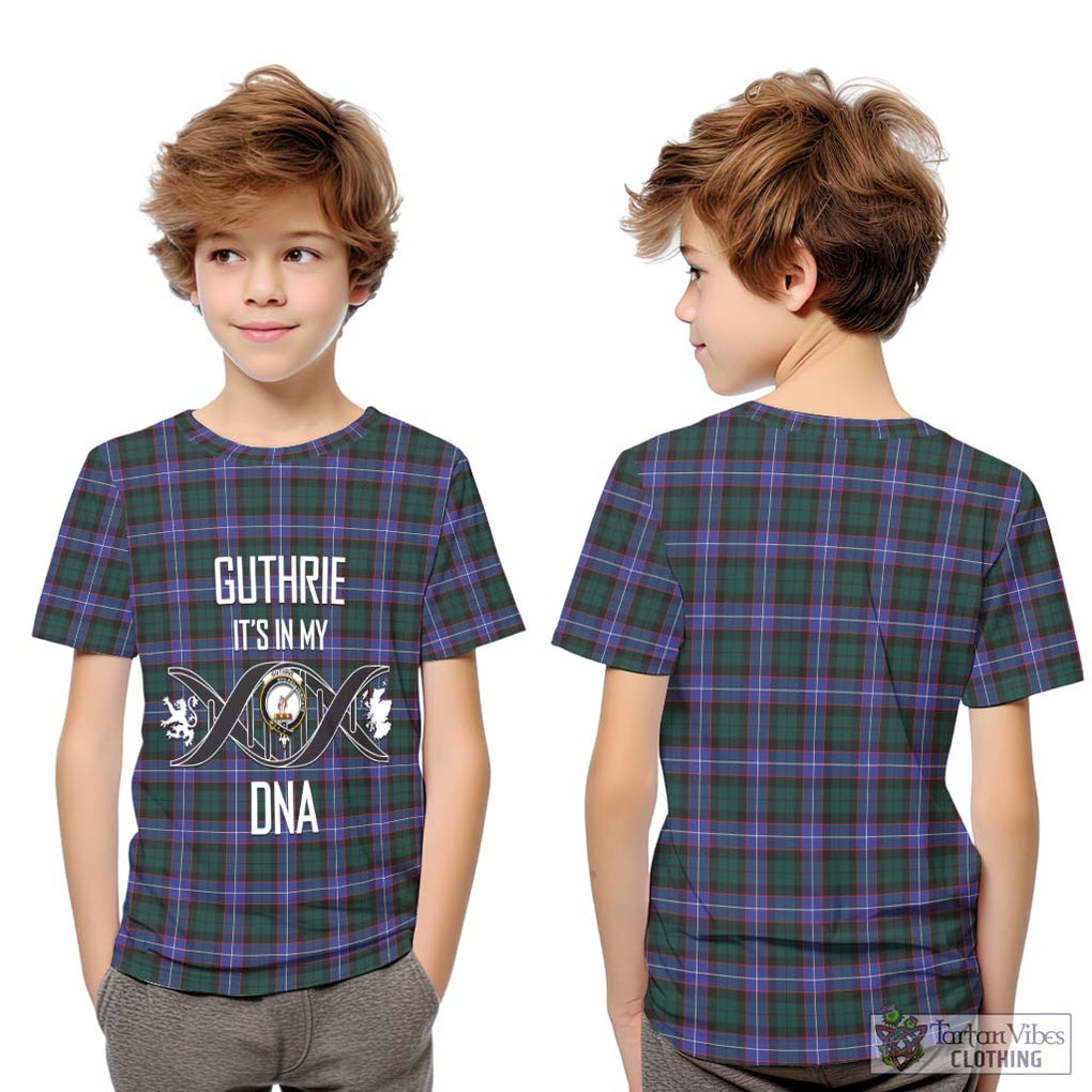 Guthrie Modern Tartan Kid T-Shirt with Family Crest DNA In Me Style Youth XL Size14 - Tartanvibesclothing Shop