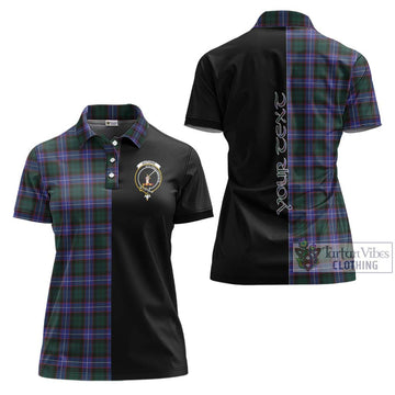 Guthrie Modern Tartan Women's Polo Shirt with Family Crest and Half Of Me Style