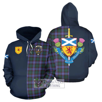 Guthrie Modern Tartan Hoodie Alba with Scottish Lion Royal Arm Half Style