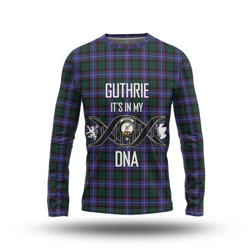 Guthrie Modern Tartan Long Sleeve T-Shirt with Family Crest DNA In Me Style