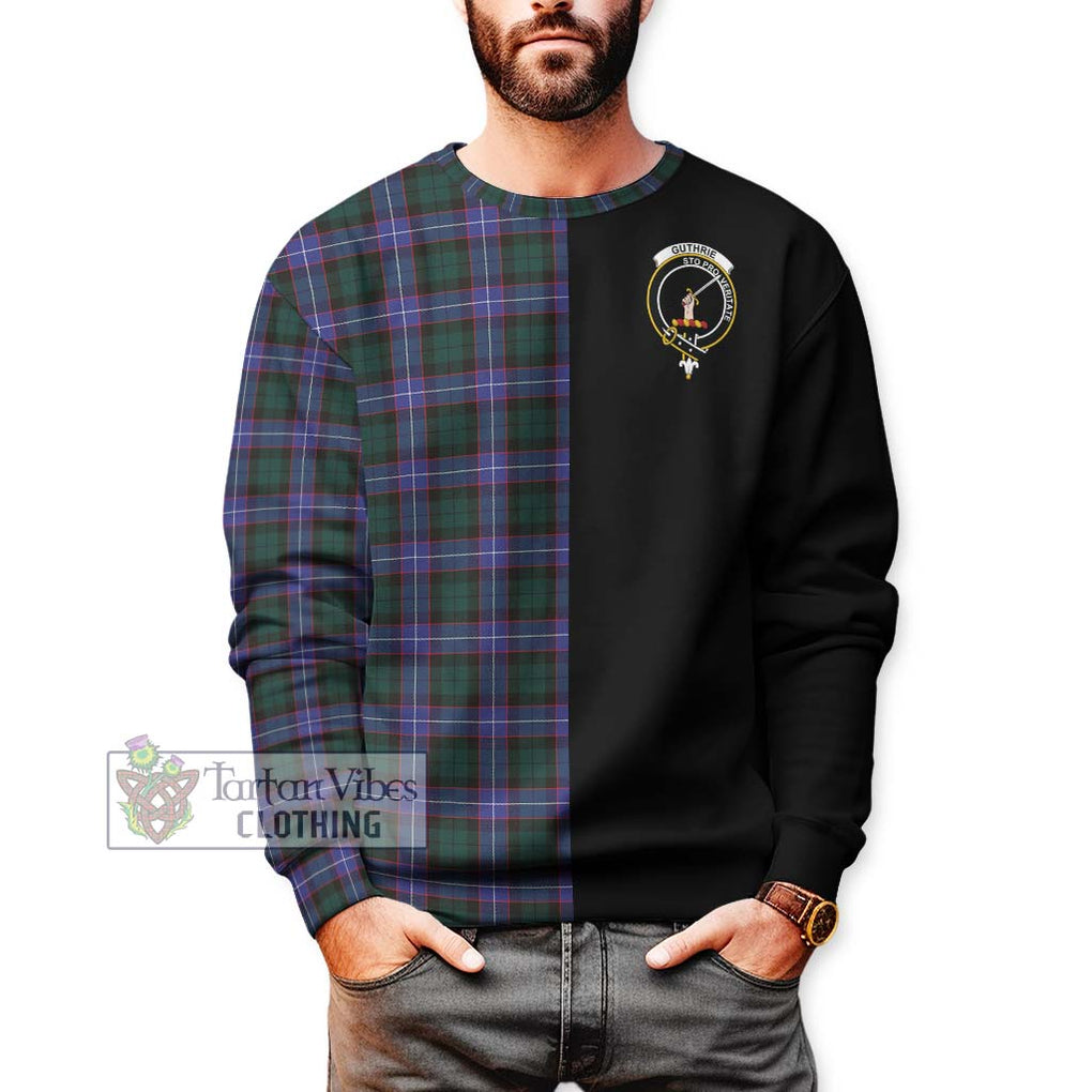 Guthrie Modern Tartan Sweatshirt with Family Crest and Half Of Me Style Unisex - Tartanvibesclothing Shop