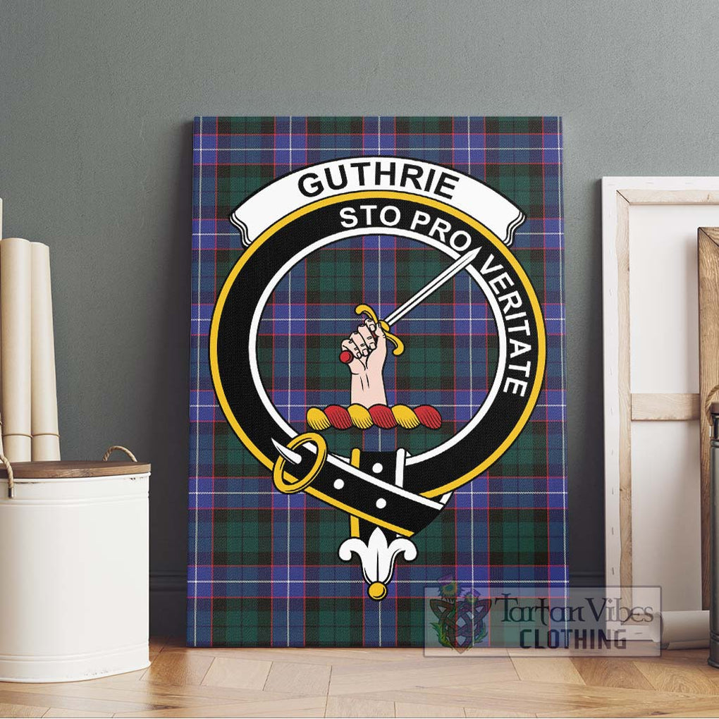 Guthrie Modern Tartan Canvas Print Wall Art with Family Crest Without Frame - Tartan Vibes Clothing