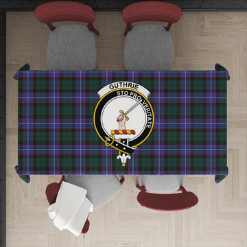 Guthrie Modern Tartan Tablecloth with Family Crest