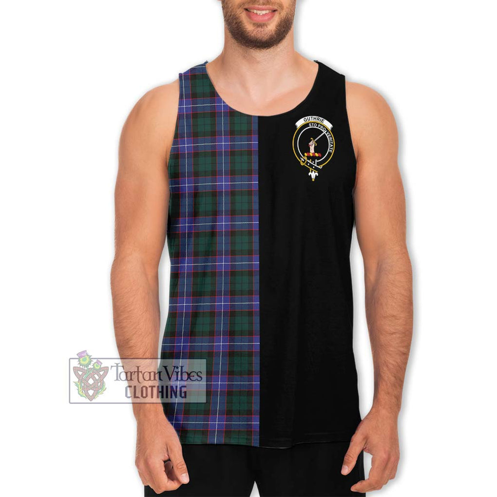 Guthrie Modern Tartan Men's Tank Top with Family Crest and Half Of Me Style Men - Tartanvibesclothing Shop