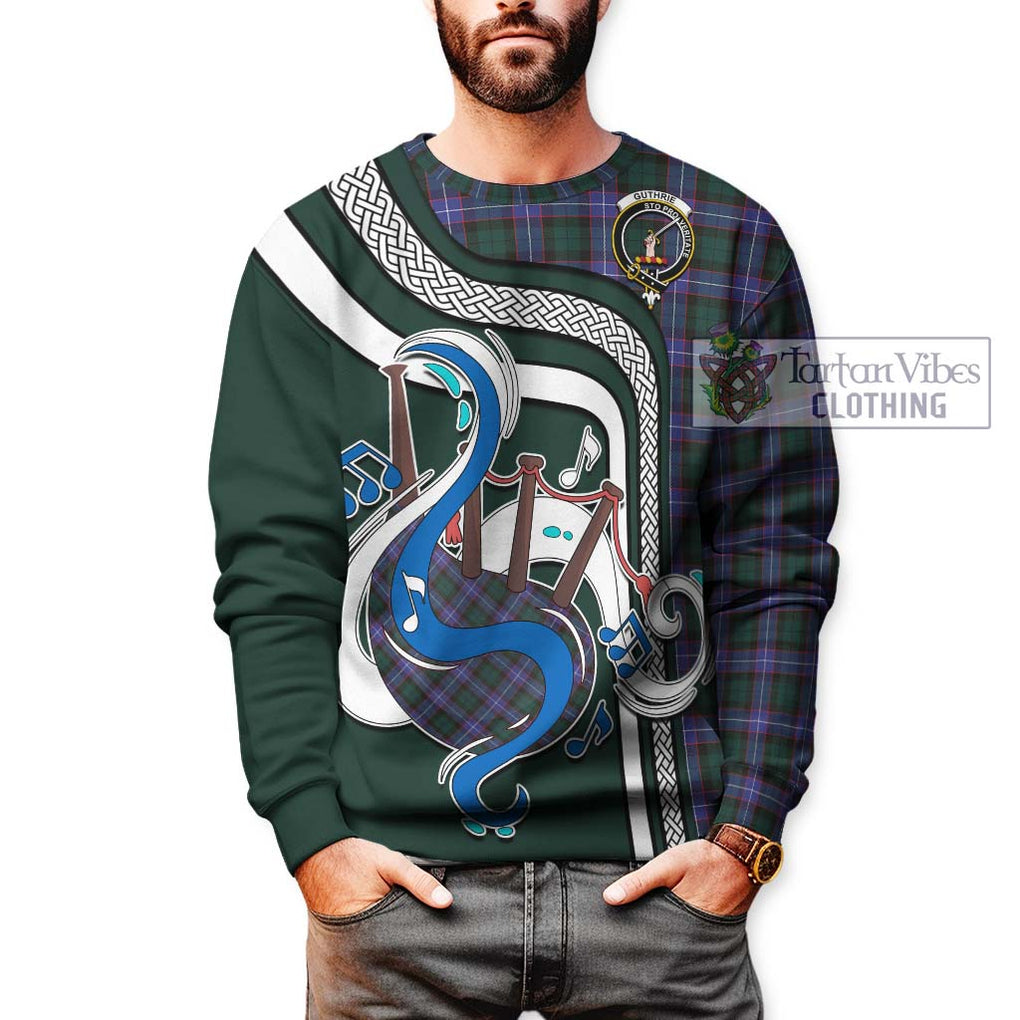 Tartan Vibes Clothing Guthrie Modern Tartan Sweatshirt with Epic Bagpipe Style