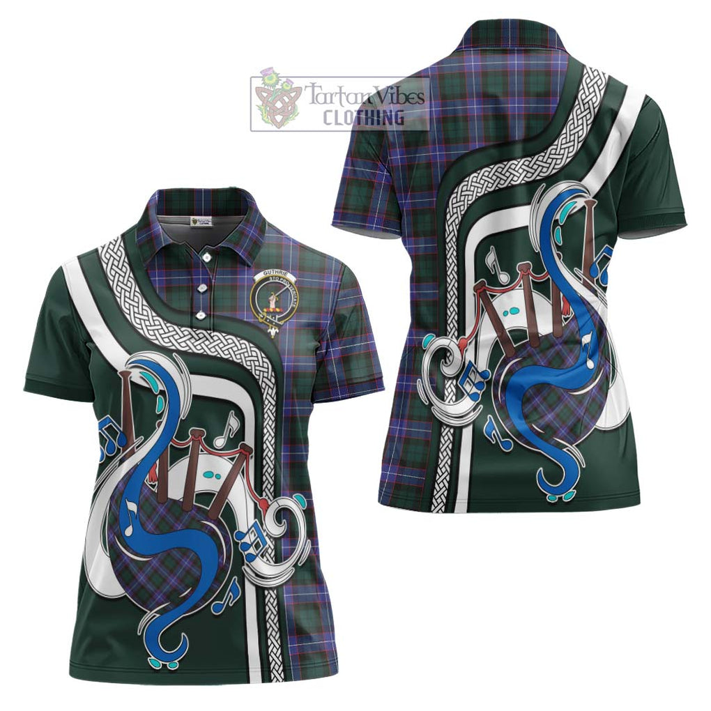 Guthrie Modern Tartan Women's Polo Shirt with Epic Bagpipe Style Women - Tartanvibesclothing Shop