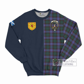 Guthrie Modern Tartan Sweatshirt Alba with Scottish Lion Royal Arm Half Style