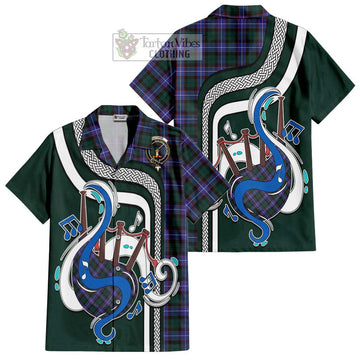 Guthrie Modern Tartan Short Sleeve Button Shirt with Epic Bagpipe Style