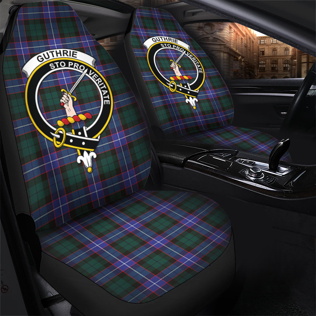 Guthrie Modern Tartan Car Seat Cover with Family Crest - Tartanvibesclothing