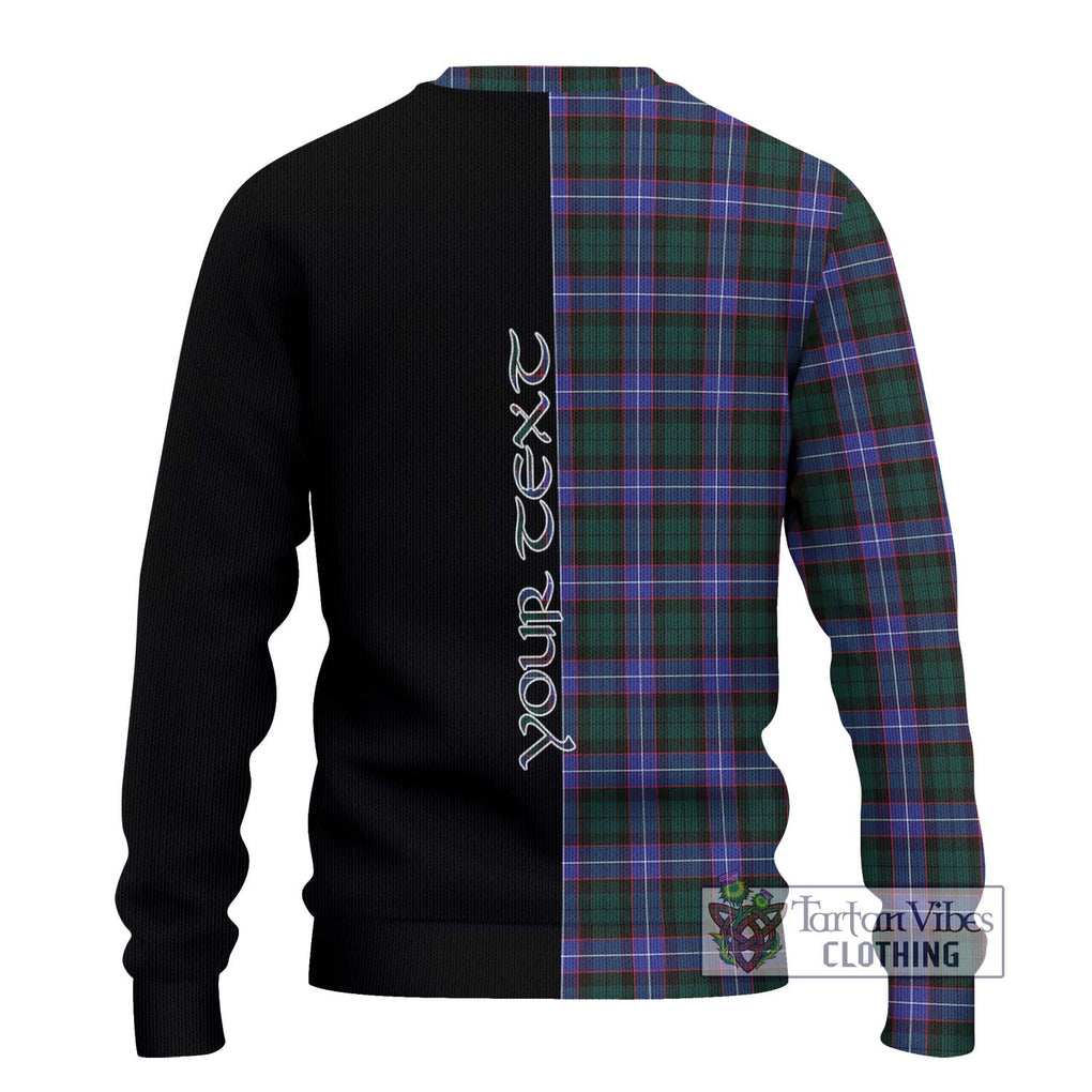 Guthrie Modern Tartan Knitted Sweater with Family Crest and Half Of Me Style - Tartanvibesclothing Shop