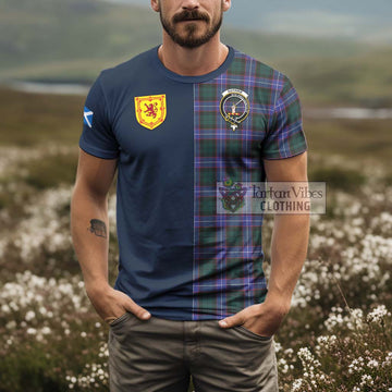 Guthrie Modern Tartan T-Shirt Alba with Scottish Lion Royal Arm Half Style