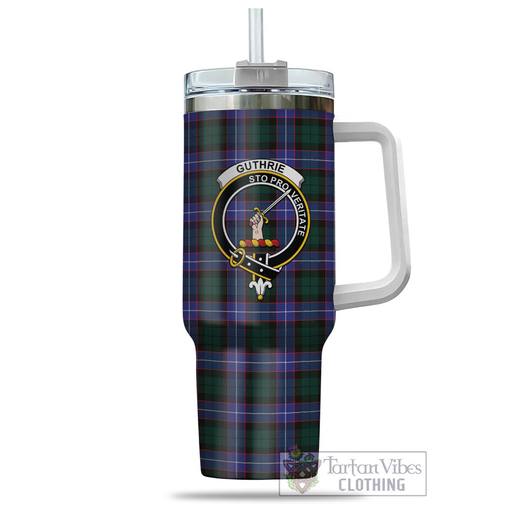 Tartan Vibes Clothing Guthrie Modern Tartan and Family Crest Tumbler with Handle