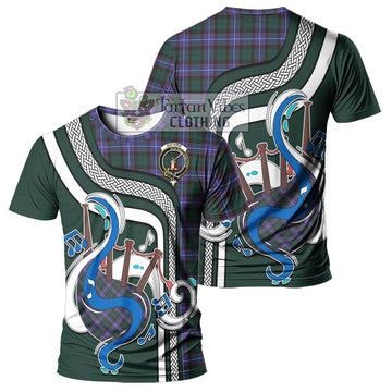 Guthrie Modern Tartan T-Shirt with Epic Bagpipe Style