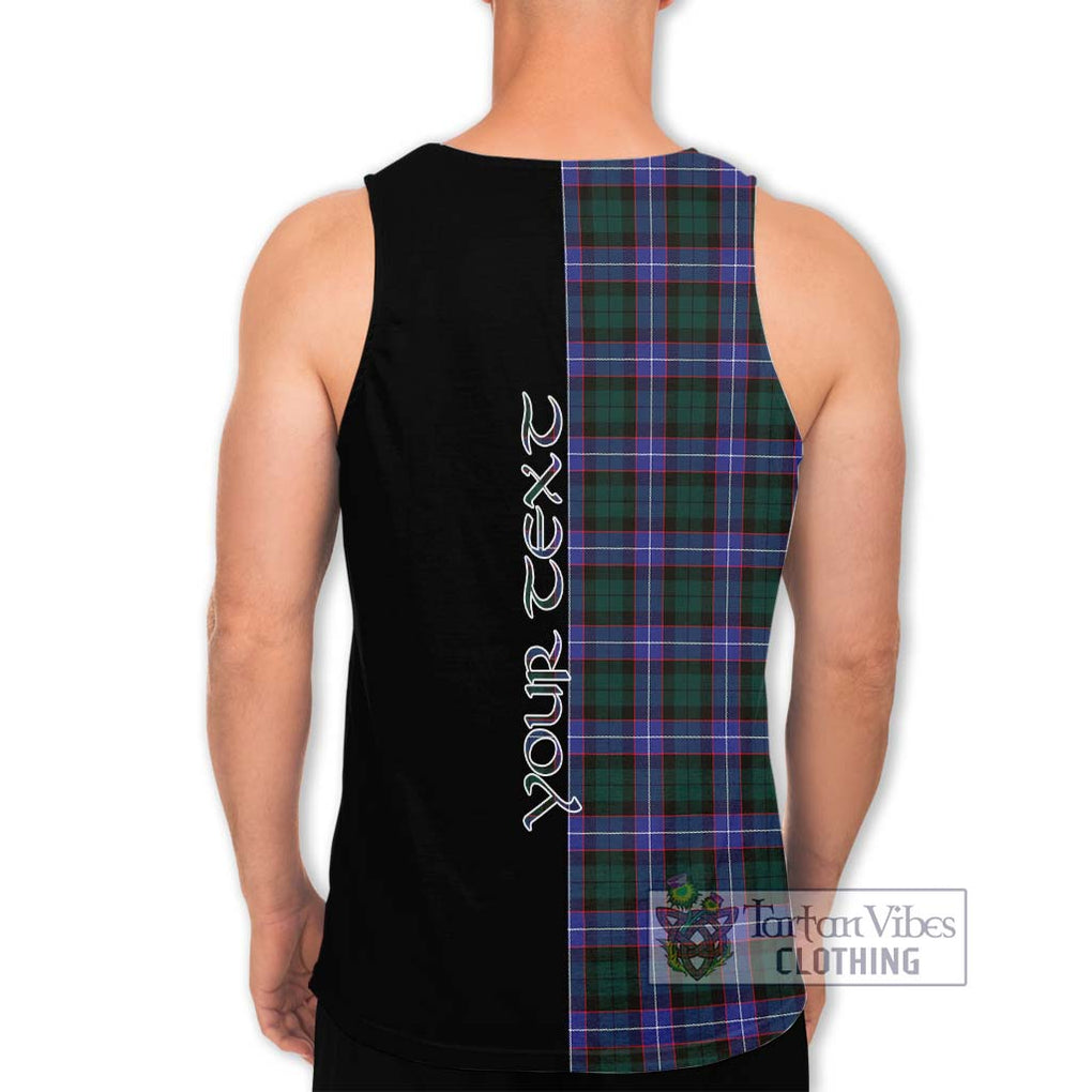 Guthrie Modern Tartan Men's Tank Top with Family Crest and Half Of Me Style - Tartanvibesclothing Shop