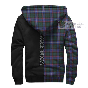 Guthrie Modern Tartan Sherpa Hoodie with Family Crest and Half Of Me Style