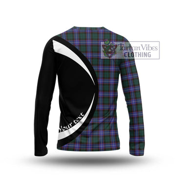 Guthrie Modern Tartan Long Sleeve T-Shirt with Family Crest Circle Style