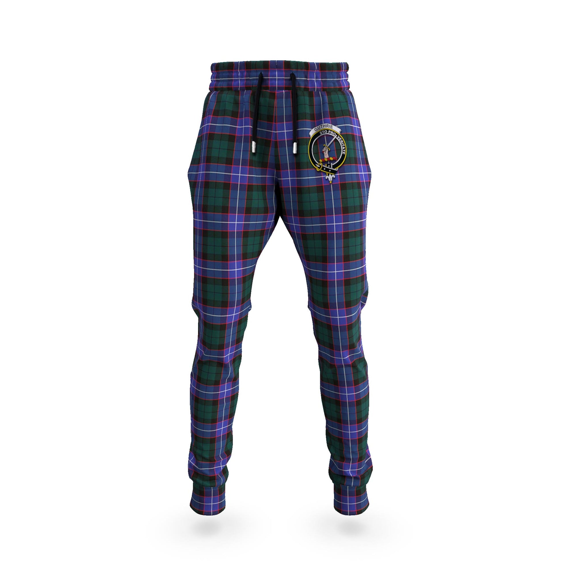 Guthrie Modern Tartan Joggers Pants with Family Crest 5XL - Tartan Vibes Clothing