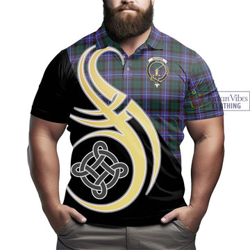 Guthrie Modern Tartan Polo Shirt with Family Crest and Celtic Symbol Style