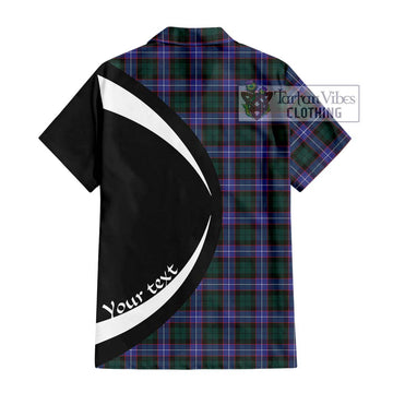 Guthrie Modern Tartan Short Sleeve Button Up with Family Crest Circle Style