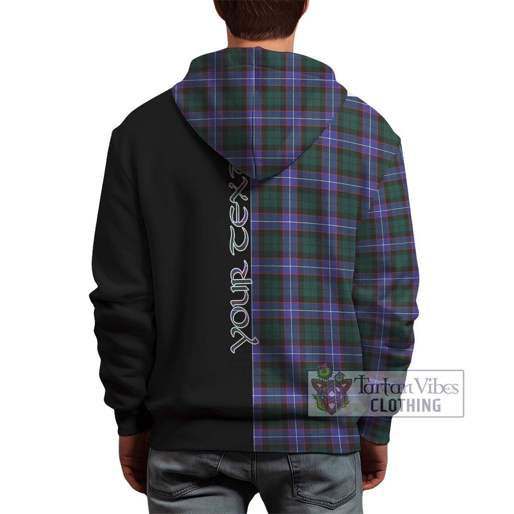 Guthrie Modern Tartan Hoodie with Family Crest and Half Of Me Style - Tartanvibesclothing Shop