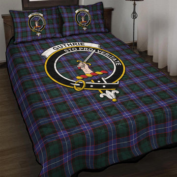 Guthrie Modern Tartan Quilt Bed Set with Family Crest