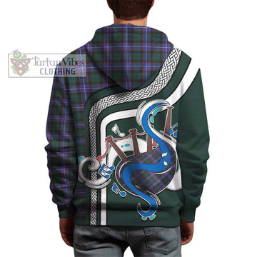 Guthrie Modern Tartan Hoodie with Epic Bagpipe Style