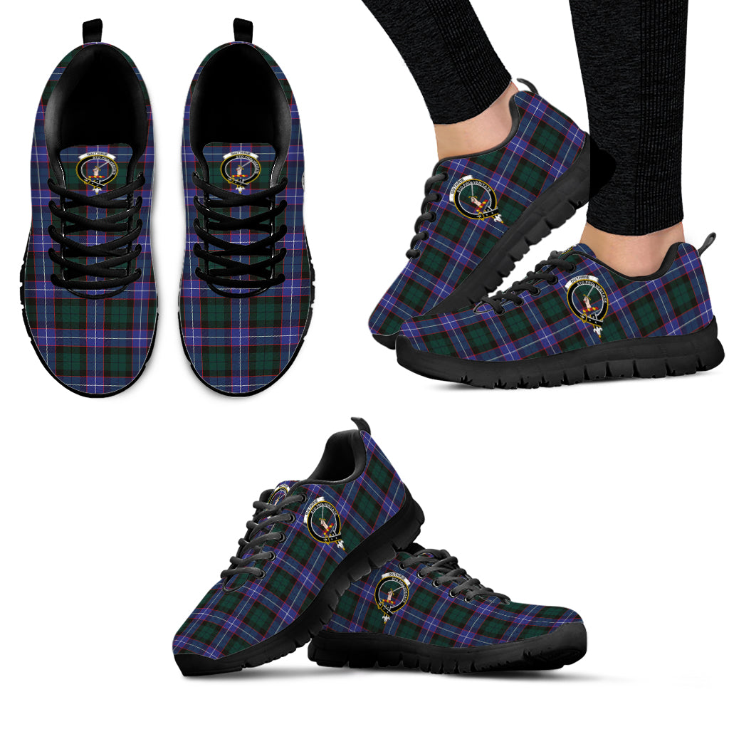 Guthrie Modern Tartan Sneakers with Family Crest - Tartan Vibes Clothing