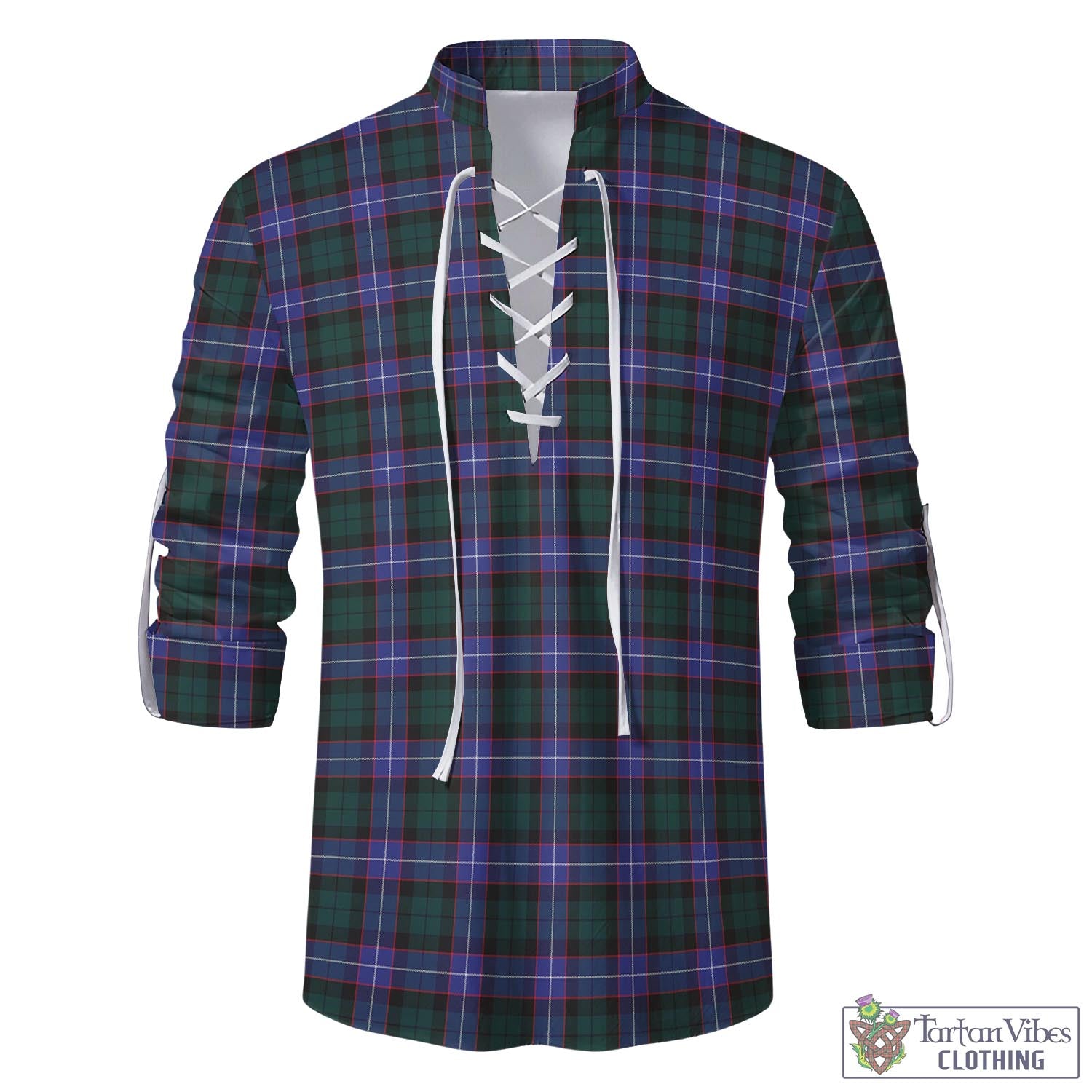 Tartan Vibes Clothing Guthrie Modern Tartan Men's Scottish Traditional Jacobite Ghillie Kilt Shirt