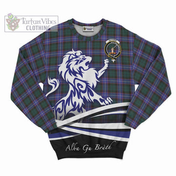 Guthrie Modern Tartan Sweatshirt with Alba Gu Brath Regal Lion Emblem