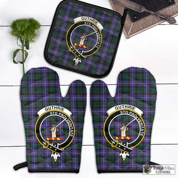 Guthrie Modern Tartan Combo Oven Mitt & Pot-Holder with Family Crest