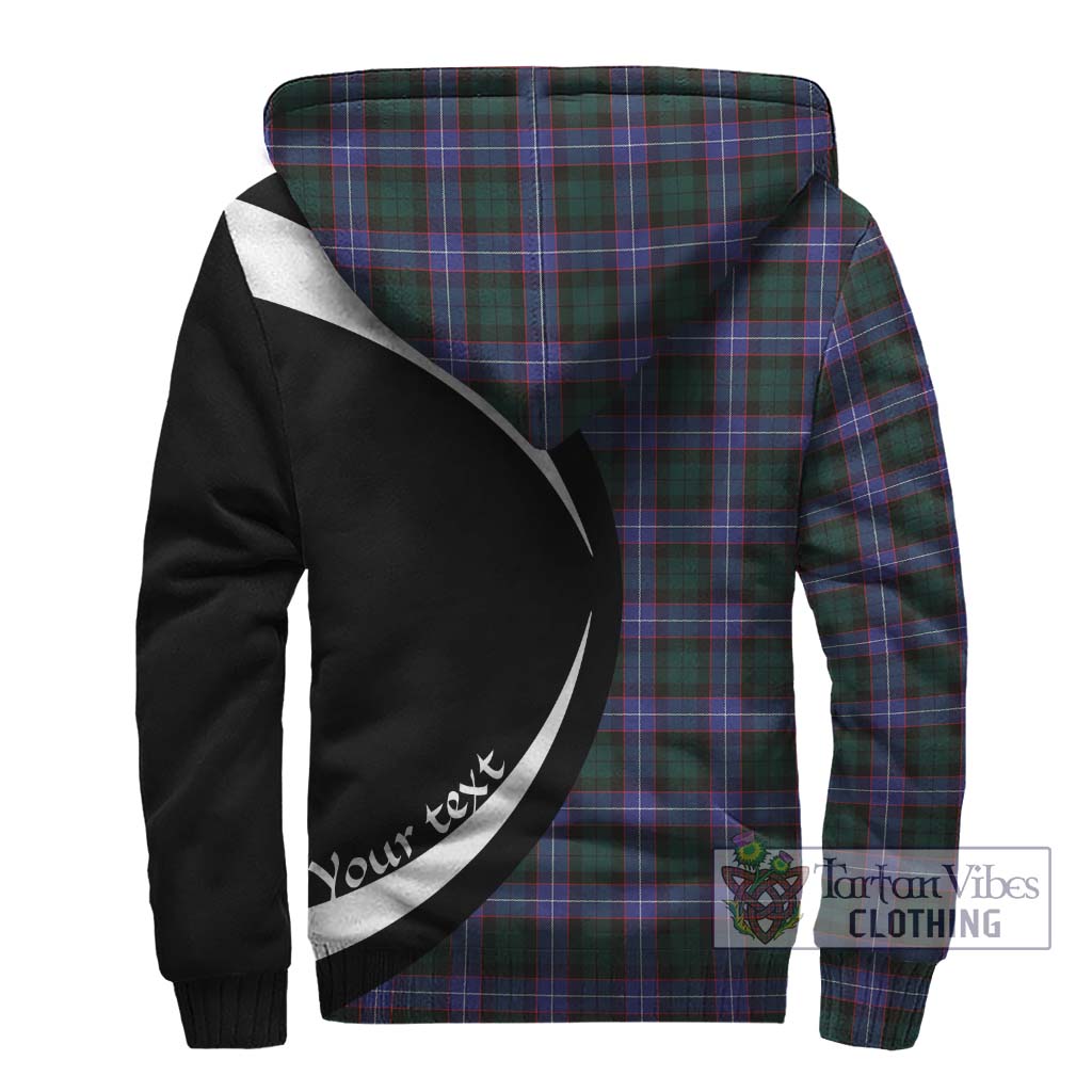 Guthrie Modern Tartan Sherpa Hoodie with Family Crest Circle Style - Tartan Vibes Clothing