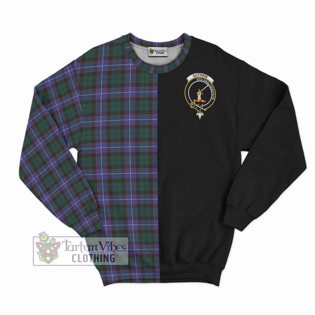 Guthrie Modern Tartan Sweatshirt with Family Crest and Half Of Me Style - Tartanvibesclothing Shop