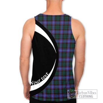 Guthrie Modern Tartan Men's Tank Top with Family Crest Circle Style